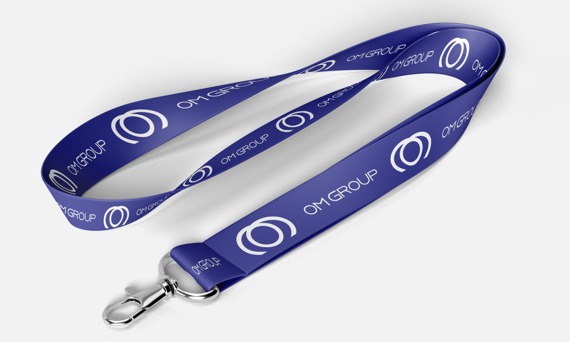 Om group identity card lanyard design with new logo by HDegree